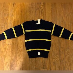 Vintage Boys Toddler Kitestrings Pullover Sweater Blue‎ Yellow Striped Size 3T